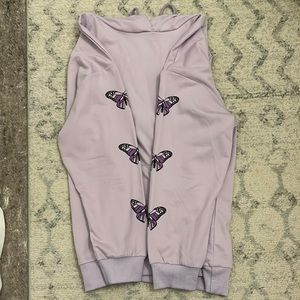Large Purple Butterfly Hoodie